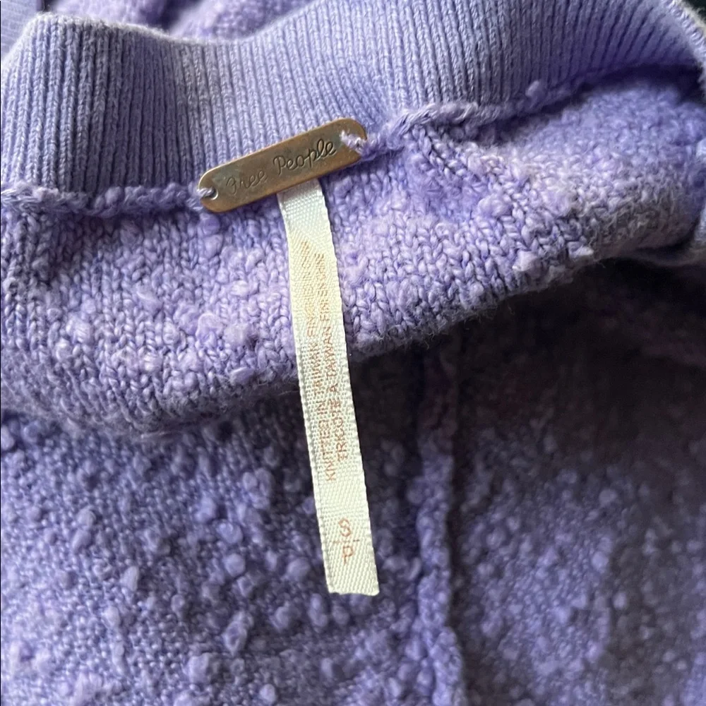 Free People Lavender Knit Sweater Small Cozy Textured